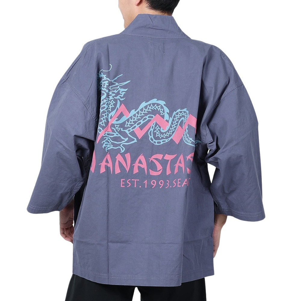 マナスタッシュ（MANASTASH）（メンズ）ドラゴンはんてんシャツ 792-4123003 NAVY