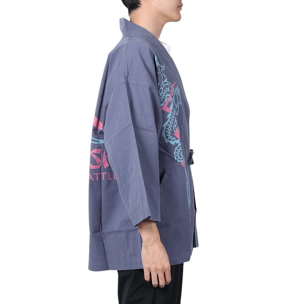 マナスタッシュ（MANASTASH）（メンズ）ドラゴンはんてんシャツ 792-4123003 NAVY