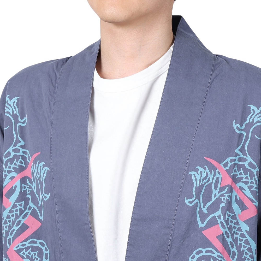 マナスタッシュ（MANASTASH）（メンズ）ドラゴンはんてんシャツ 792-4123003 NAVY