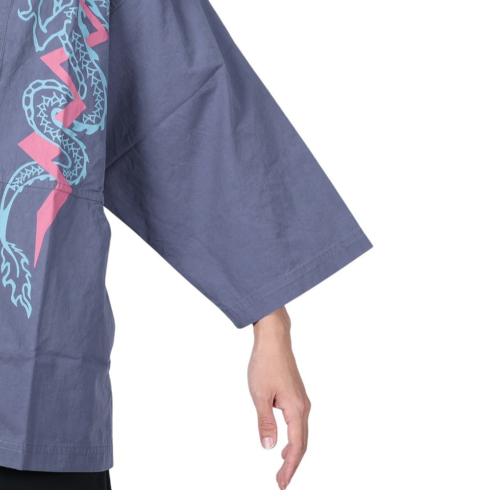 マナスタッシュ（MANASTASH）（メンズ）ドラゴンはんてんシャツ 792-4123003 NAVY
