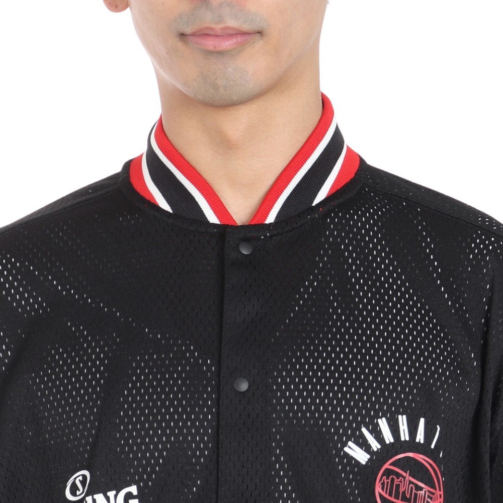 マンハッタンポーテージ（ManhattanPortage）（メンズ）メッシュ半袖シャツ SPALDING 24SS-MP-M571 BLK