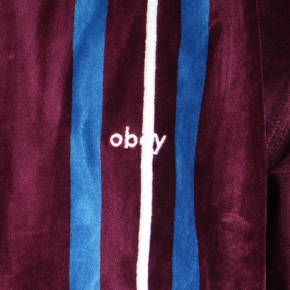 オベイ（OBEY）（メンズ）PROVECAL VELOUT ジップアップ モックネックシャツ 111620077BET22F