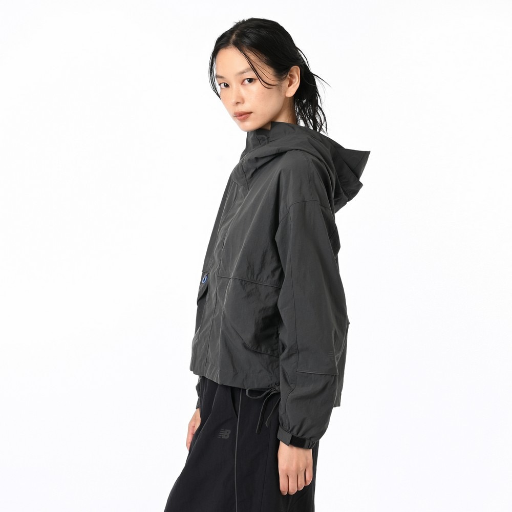 ニューバランス（new balance）（レディース）ODフーデットタスランジャケット AWJ55652BLK