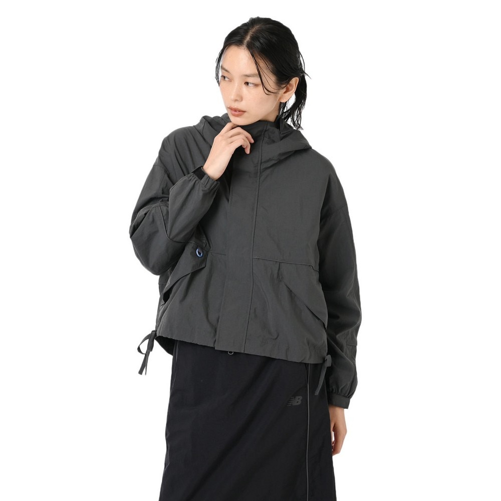 ニューバランス（new balance）（レディース）ODフーデットタスランジャケット AWJ55652BLK