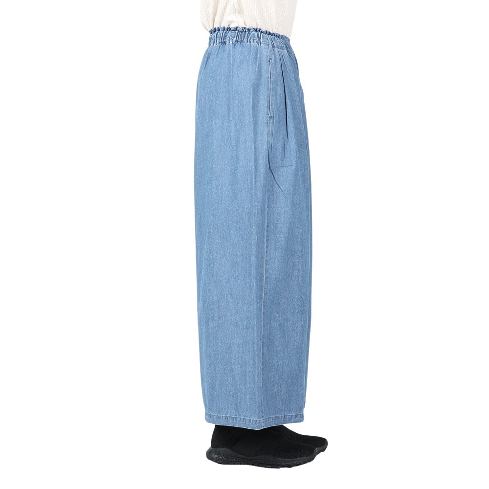 WOODS(契)（レディース）メランジデニムワイドパンツ n-6043 LBLU