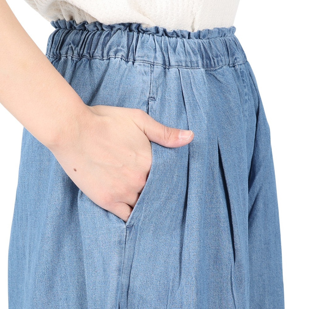 WOODS(契)（レディース）メランジデニムワイドパンツ n-6043 LBLU