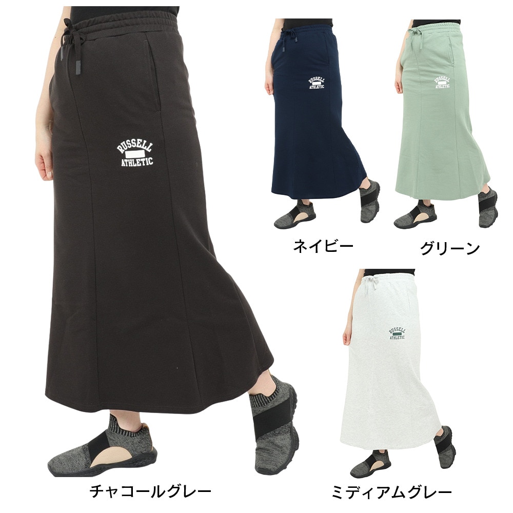 ラッセル（RUSSELL）（レディース）スウェット マーメイドロングスカート RBL23S1006 GRN