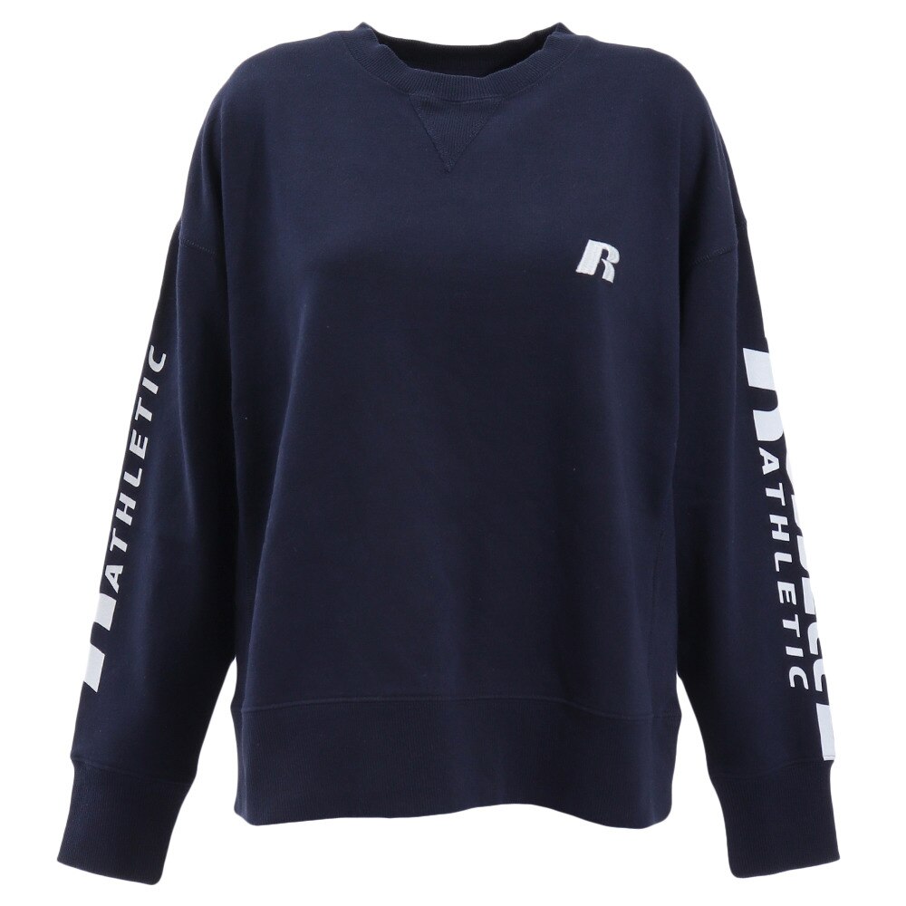 スウェット トレーナー レディース 長袖 NB crew print RBL19F1001 NVY オンライン価格