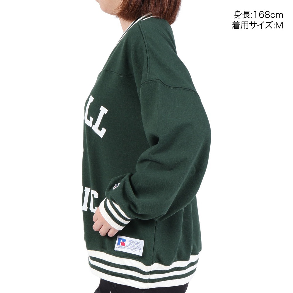 ラッセル（RUSSELL）（レディース）Vネックライン リブスウェット Wide RBL23F1001 GRN