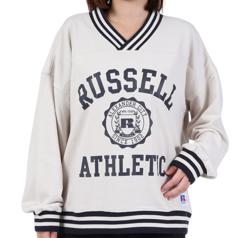 ラッセル（RUSSELL）（レディース）トレーナー Vネックライン Rib SW Wide RBL23F1001 LGRY
