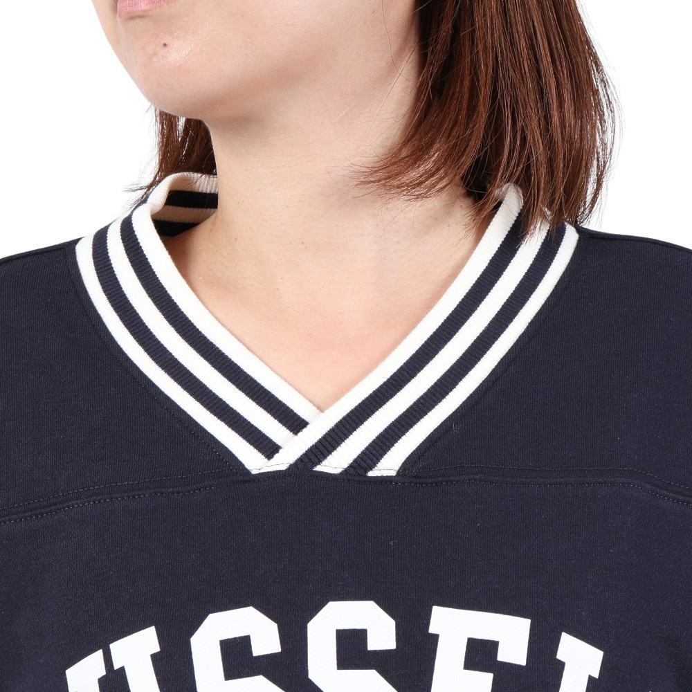 ラッセル（RUSSELL）（レディース）Vネックライン リブスウェット Wide RBL23F1001 NVY