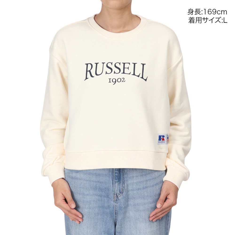 ラッセル（RUSSELL）（レディース）HighCO ショート丈 カレッジ スウェットシャツ RBL24F1001 IVR
