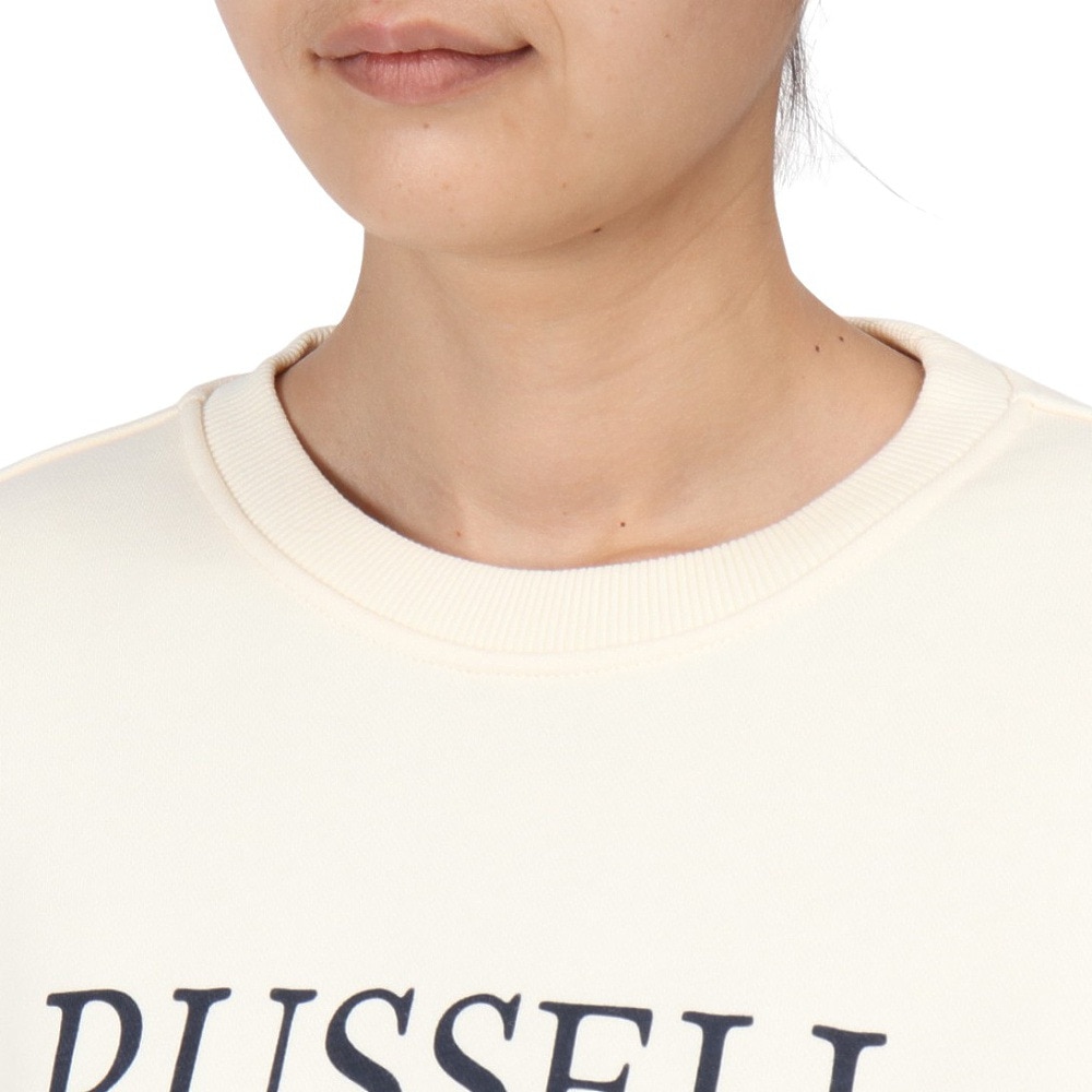 ラッセル（RUSSELL）（レディース）HighCO ショート丈 カレッジ スウェットシャツ RBL24F1001 IVR