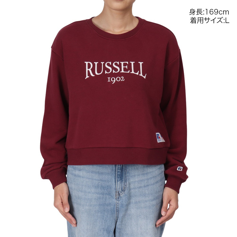 ラッセル（RUSSELL）（レディース）HighCO ショート丈 カレッジ スウェットシャツ RBL24F1001 WIN