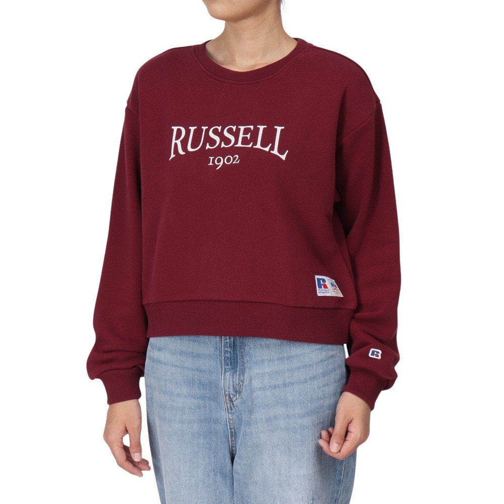 ラッセル（RUSSELL）（レディース）HighCO ショート丈 カレッジ スウェットシャツ RBL24F1001 WIN