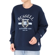 (レディース)HighCotton レトロ風 スウェットシャツ RBL24F1002 NVY