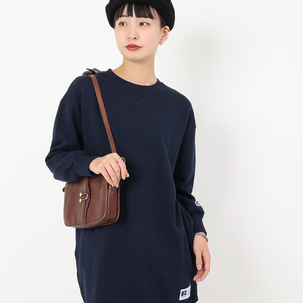 ラッセル（RUSSELL）（レディース）C100 チュニック クルーネック スウェットシャツ RBL25F0001 NVY