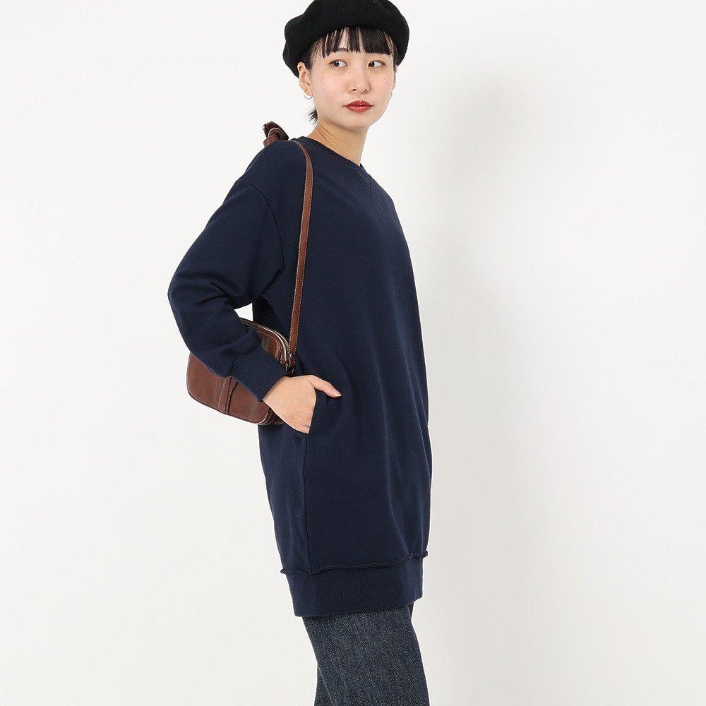 ラッセル（RUSSELL）（レディース）C100 チュニック クルーネック スウェットシャツ RBL25F0001 NVY