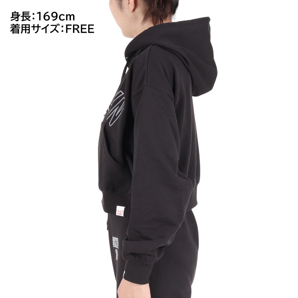ヤックパック（YAK PAK）（レディース）BKLNワッペンプルパーカー L3710002-01 BLK