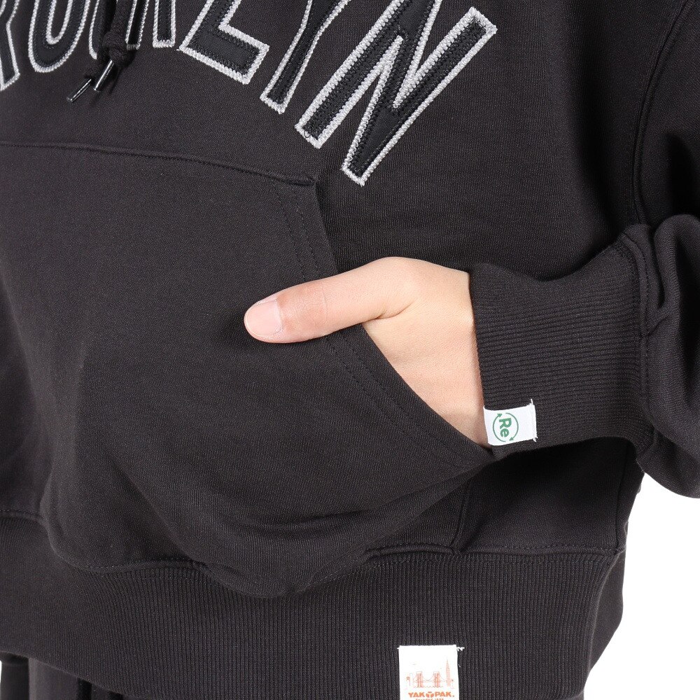 ヤックパック（YAK PAK）（レディース）BKLNワッペンプルパーカー L3710002-01 BLK