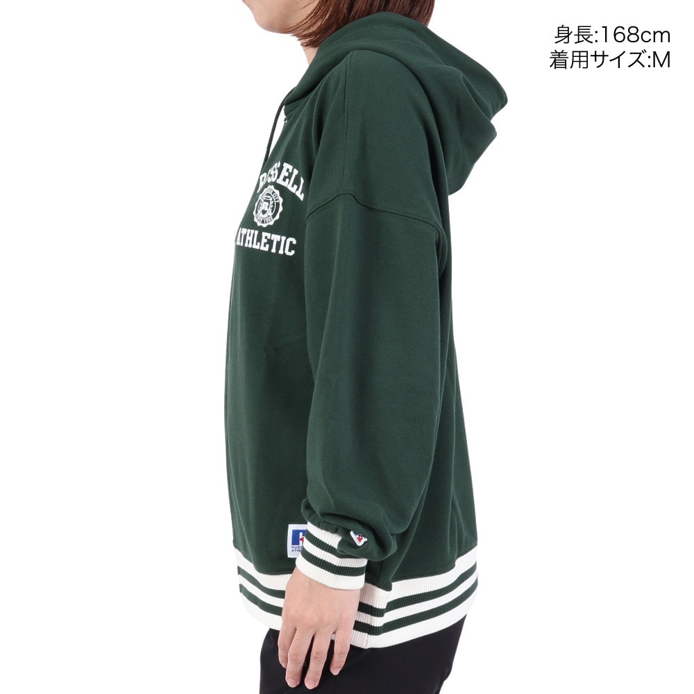 ラッセル（RUSSELL）（レディース）スウェット フルジップ ライン Rib フーディー RBL23F1002 GRN