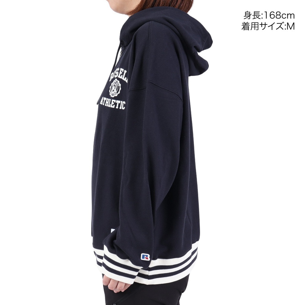 ラッセル（RUSSELL）（レディース）スウェット フルジップ ライン Rib フーディー RBL23F1002 NVY