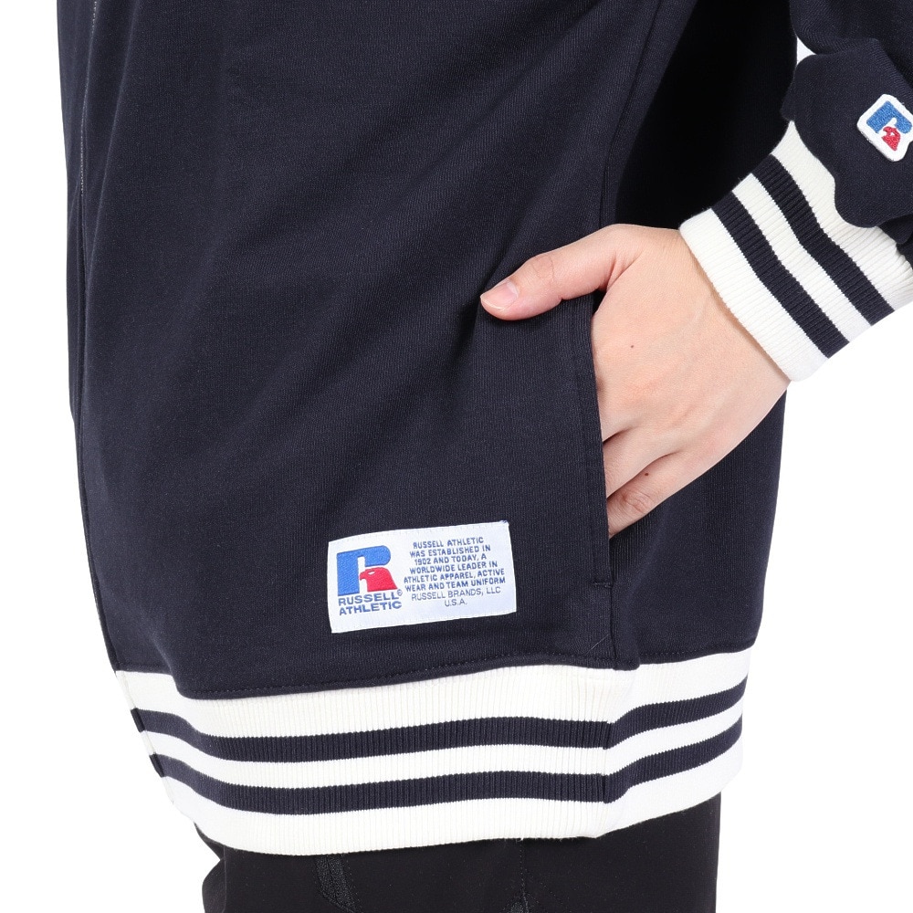 ラッセル（RUSSELL）（レディース）スウェット フルジップ ライン Rib フーディー RBL23F1002 NVY