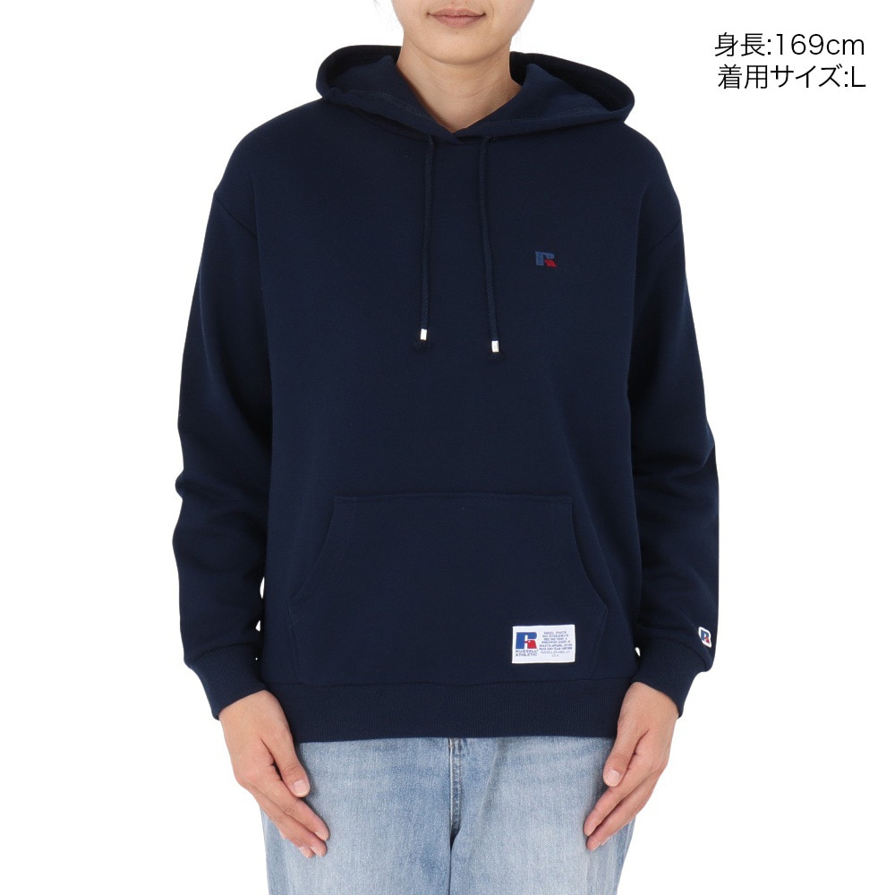 ラッセル（RUSSELL）（レディース）裏毛 ワンポイント フーディー RBL24F1003 NVY