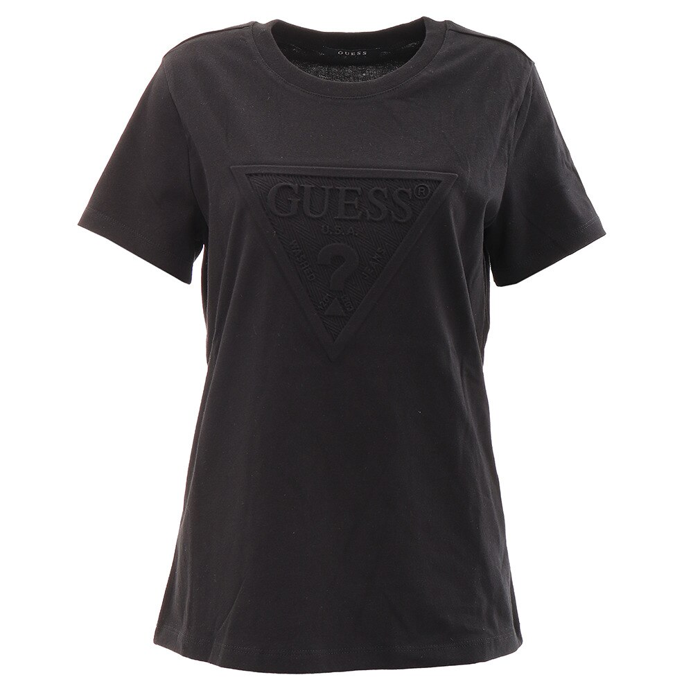  Tシャツ レディース 半袖 エンボスプリント YK2K9406KBLK
