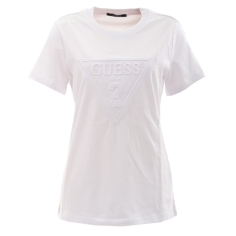  Tシャツ レディース 半袖 エンボスプリント YK2K9406KWHT