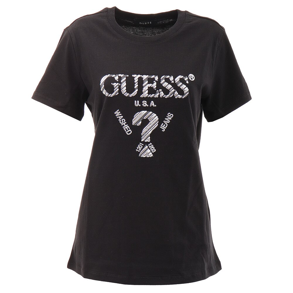  Tシャツ レディース 半袖 3Dロゴ YK2K9421KBLK