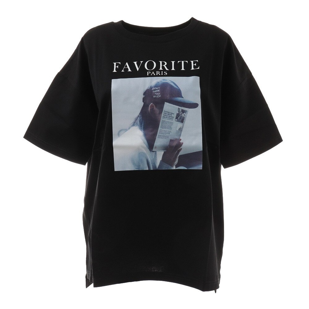  プリントビッグTシャツ 02800447-BLK