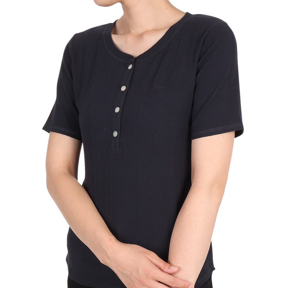  Rib henley neck 半袖シャツ 882EK1UK6208 NVY
