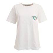フララニ（Hula Lani）（レディース）Tシャツ レディース 半袖 ワンポイントポケット刺繍 212HU2ST044 WHT-1