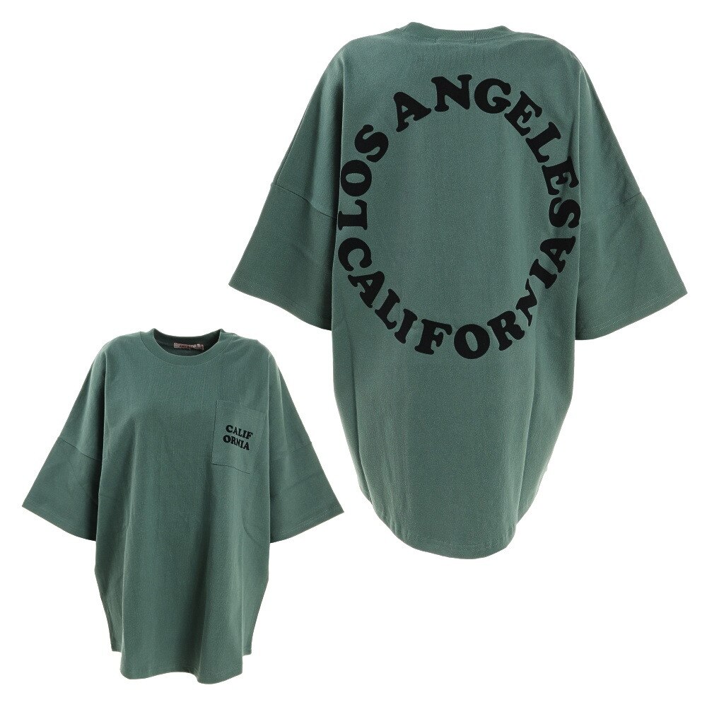  フロッキープリント ビッグＴシャツ 212AN2ST036 GRN