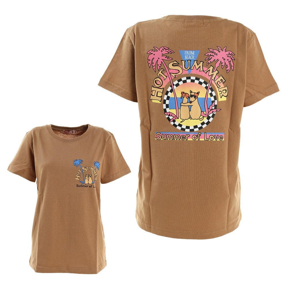 プリント 半袖Tシャツ サンセット 212SU2ST151 BEG