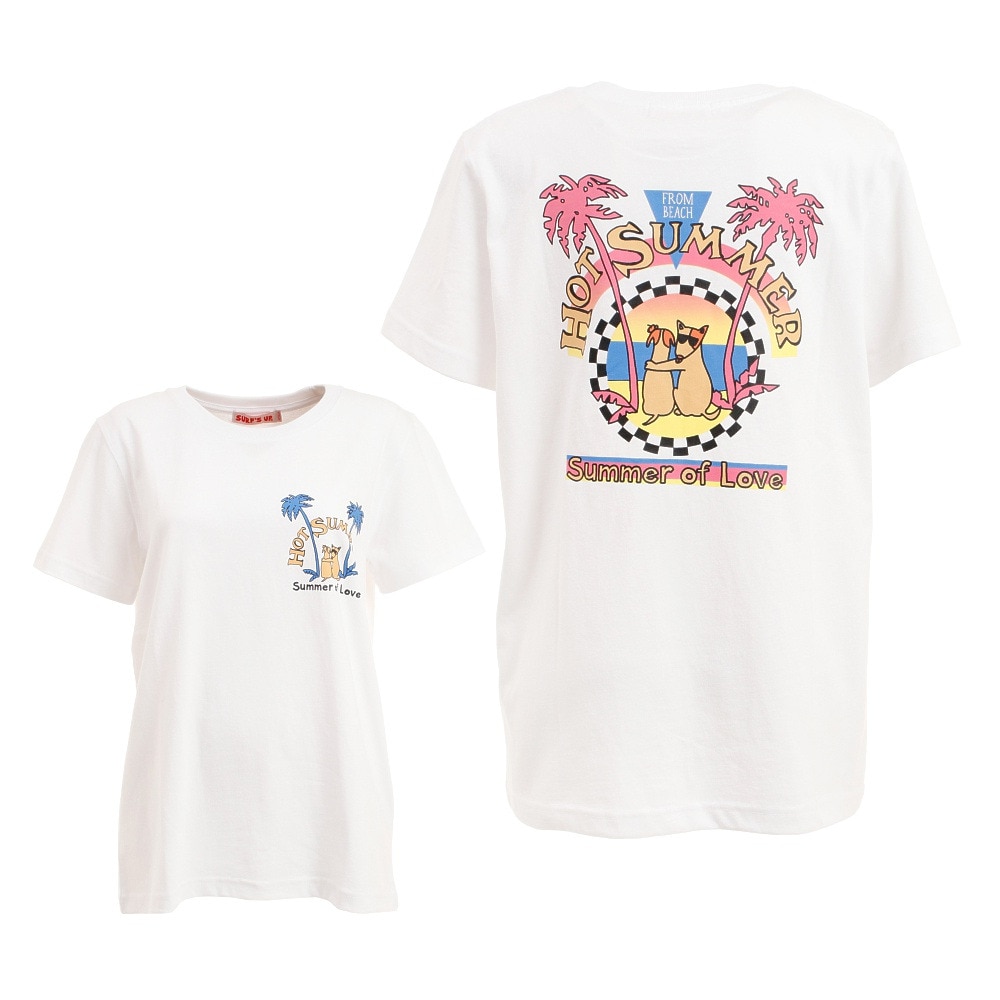 半袖プリントtシャツ サンセット 212su2st151 Wht Surfs Up ヴィクトリア