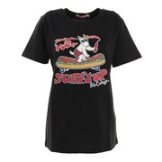 Surfs Up（Surfs Up）（レディース）Tシャツ レディース 半袖 プリントTシャツ ホットドッグ 212SU2ST153 BLK