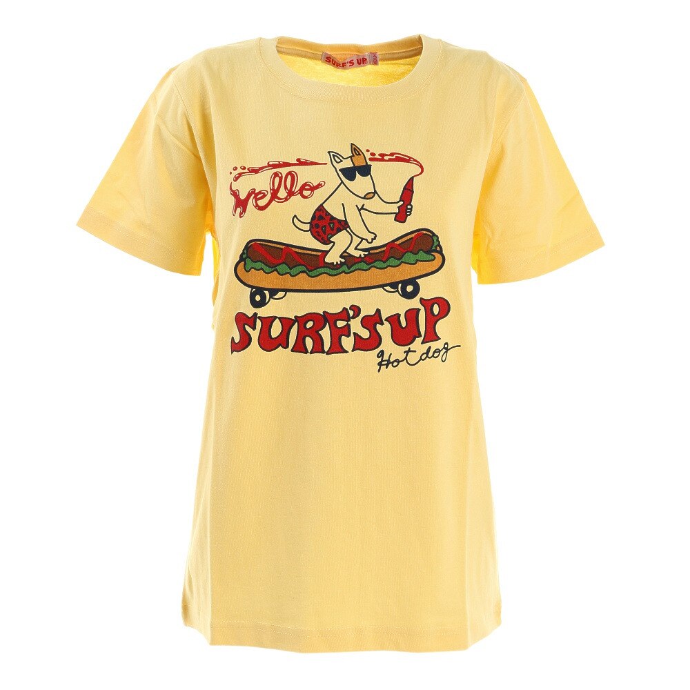  半袖プリントTシャツ ホットドッグ 212SU2ST153 YEL
