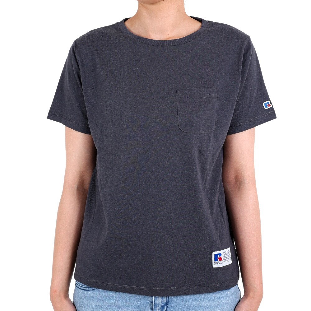 ラッセル（RUSSELL）（レディース）POCKET 半袖Tシャツ RBL22S1003 DGRY