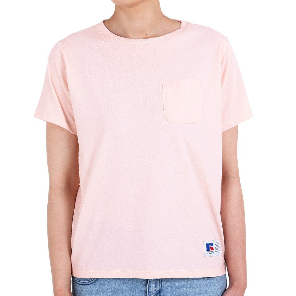 ラッセル（RUSSELL）（レディース）POCKET 半袖Tシャツ RBL22S1003 PNK