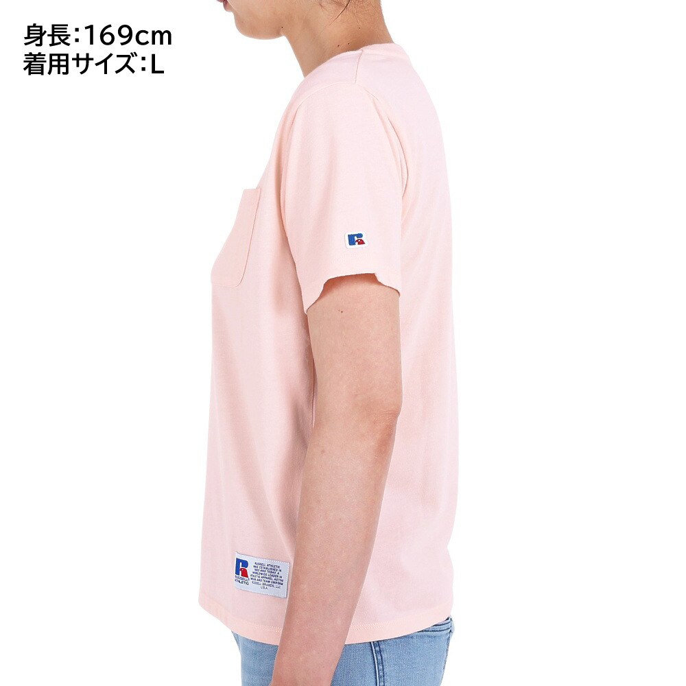 ラッセル（RUSSELL）（レディース）POCKET 半袖Tシャツ RBL22S1003 PNK