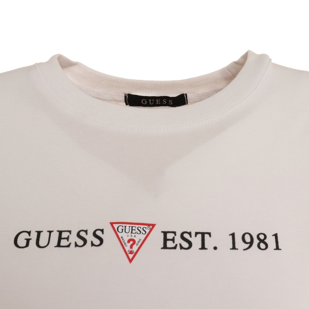 ゲス（GUESS）（レディース）文字ロゴプリント 半袖Tシャツ YM2K8432 KWHT