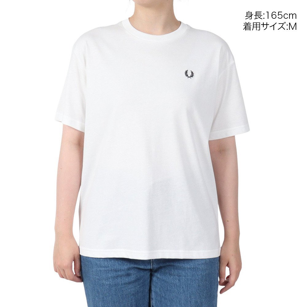 フレッドペリー（FRED PERRY）（レディース）クルーネック 半袖Tシャツ G1142-100 23SS
