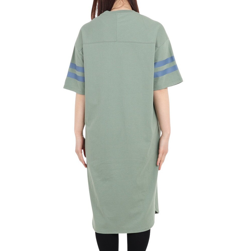 ラッセル（RUSSELL）（レディース）Tシャツ ワンピース 半袖 16/-OE 綿100% ロゴ RBL23S1001 GRN