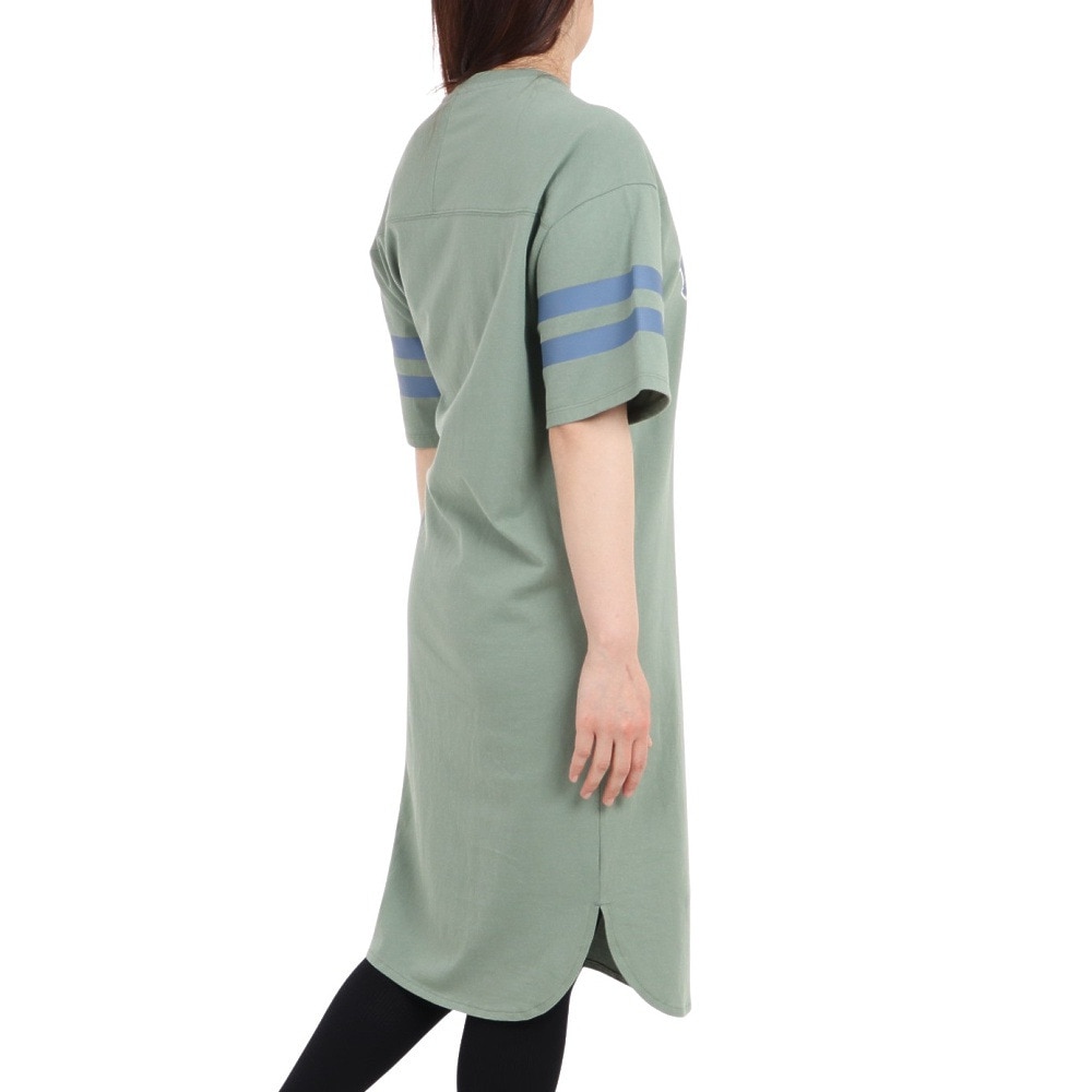 ラッセル（RUSSELL）（レディース）Tシャツ ワンピース 半袖 16/-OE 綿100% ロゴ RBL23S1001 GRN