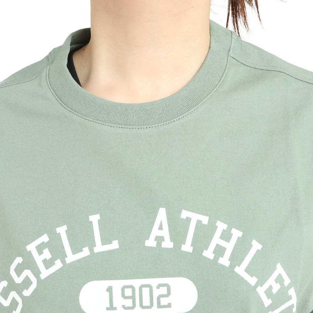 ラッセル（RUSSELL）（レディース）16/-OE ショート丈半袖Tシャツ RBL23S1002 GRN★★★
