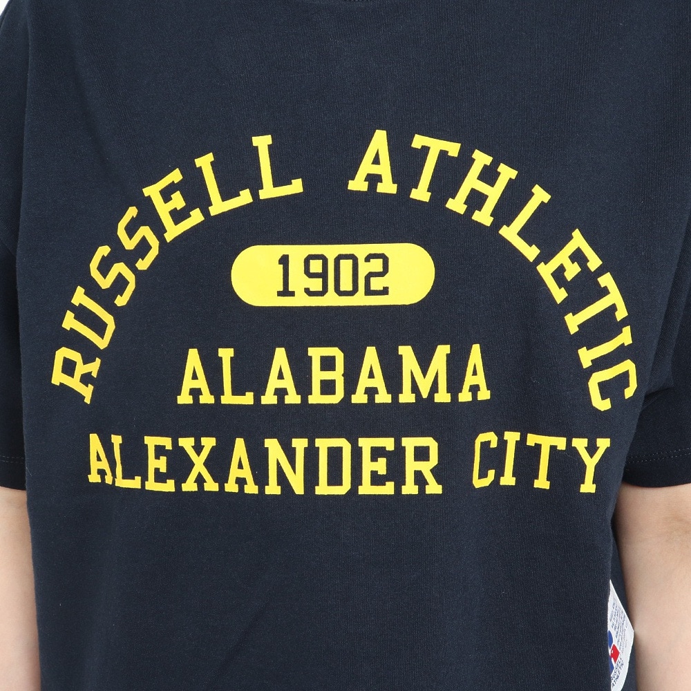 ラッセル（RUSSELL）（レディース）16/-OE ショート丈半袖Tシャツ RBL23S1002 NVY