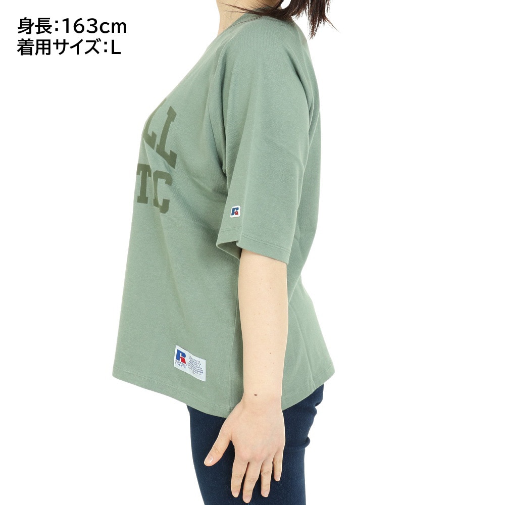 ラッセル（RUSSELL）（レディース）半袖Tシャツ レディース 88/12 ラグラン RBL23S1004 GRN