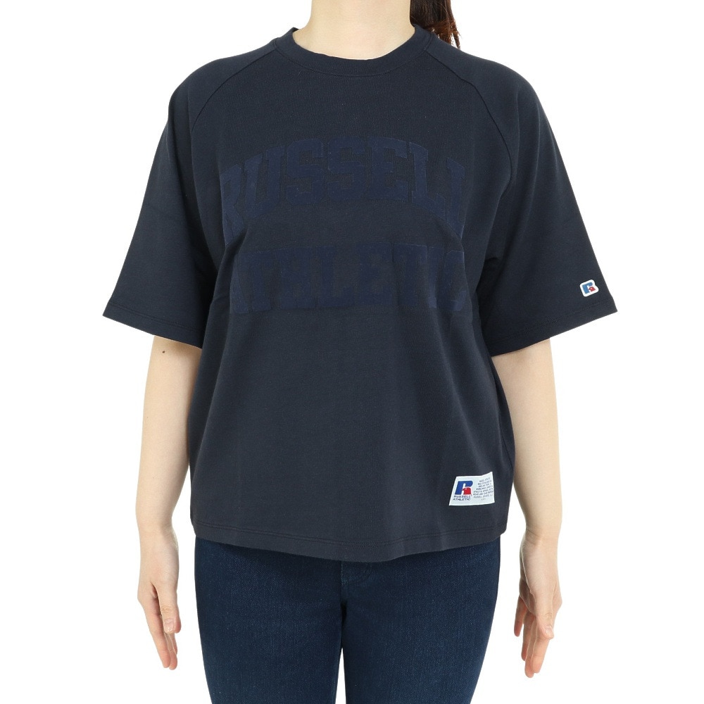 ラッセル（RUSSELL）（レディース）半袖Tシャツ レディース 88/12 ラグラン RBL23S1004 NVY